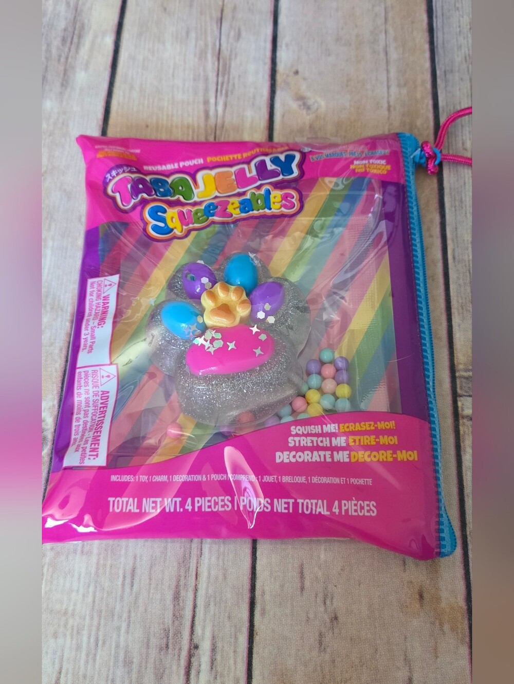 Taba Jelly Squeezables Paw 4pc Pouch Set NIP